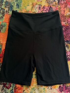 Balance Collection Black High-Waist Bike Shorts